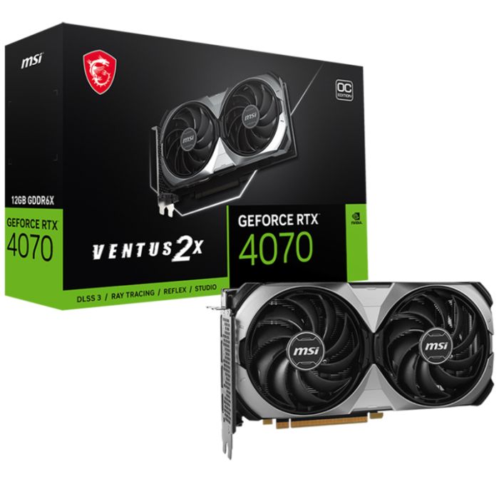 Carte graphique MSI GeForce RTX 4070 VENTUS 2X E 12Go OC