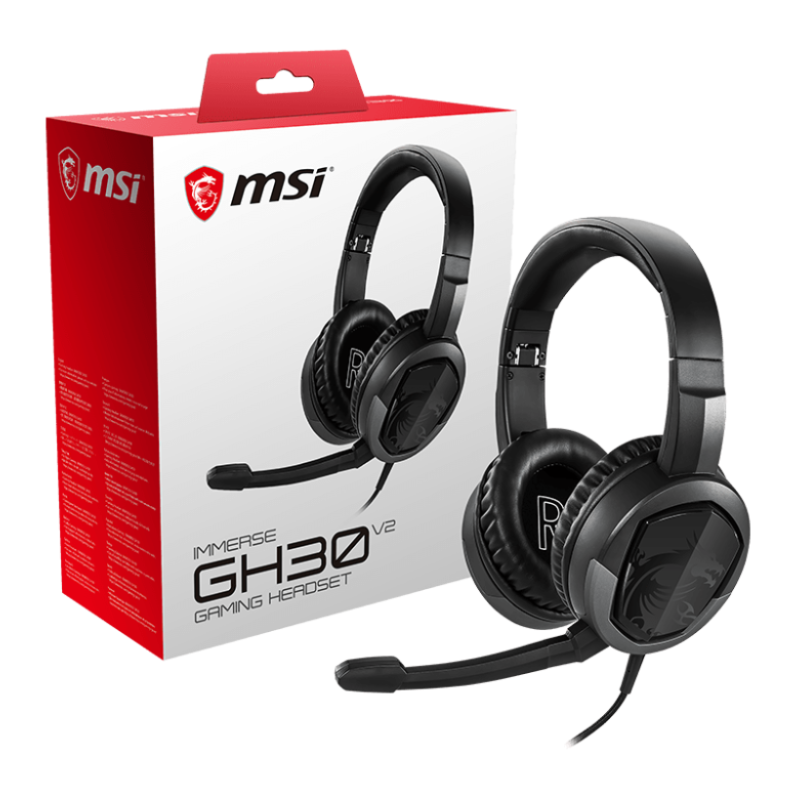 Micro Casque Gaming MSI Immerse Gh30 v2 - Noir