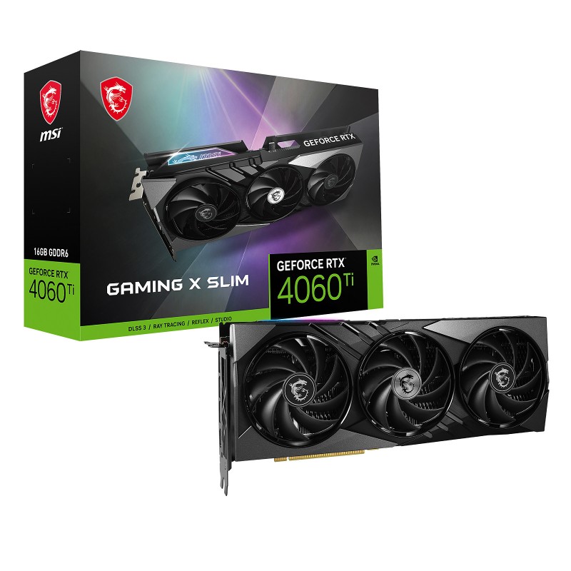 Carte graphique MSI GeForce RTX 4060 Ti GAMING X SLIM