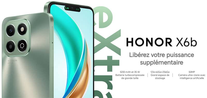 Honor X6b prix en Tunisie 6 Go 256 Go Violet