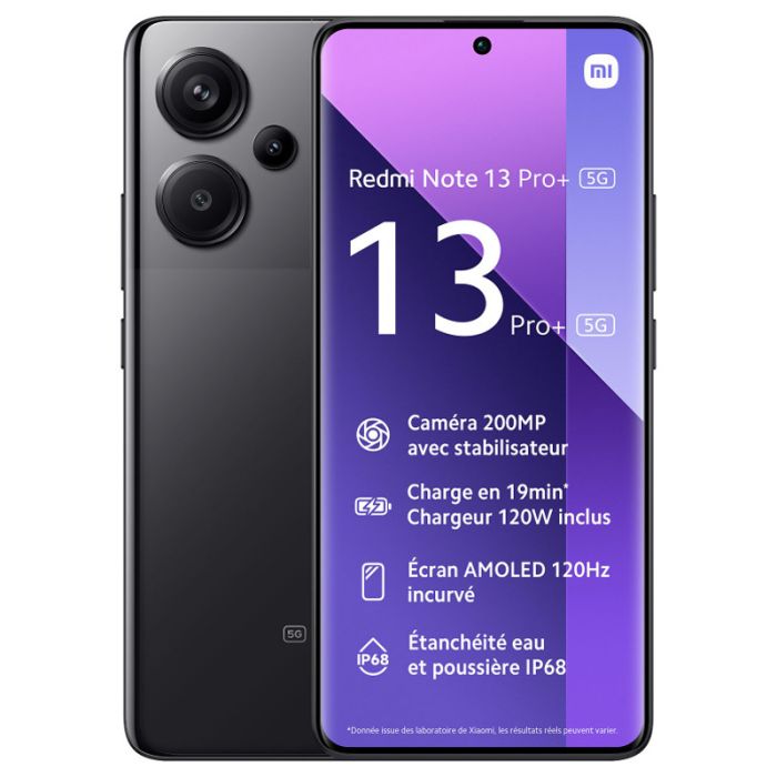 Smartphone Xiaomi Redmi note 13 pro+ 5g 12go 512go - noir